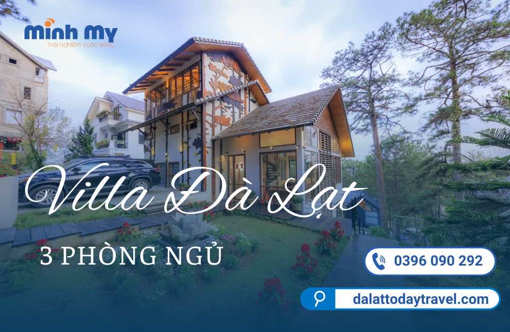 7 Villa Đà Lạt 3 phòng ngủ view sống ảo, nội thất sang trọng