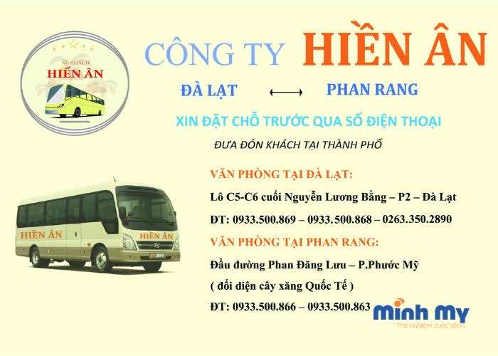 Bảng giá 5 Xe Đà Lạt Phan Rang giá rẻ, có hotline liên hệ