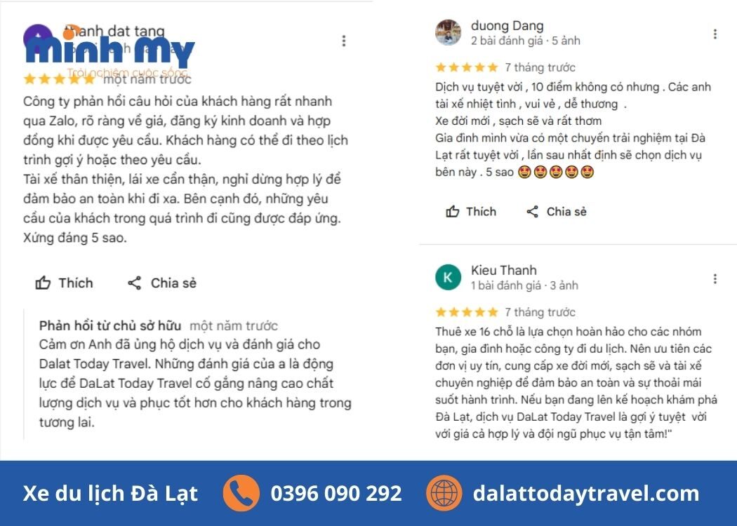 Bảng Giá Thuê Xe 16 Chỗ Tại Đà Lạt – Dịch Vụ Uy Tín, Tận Tâm