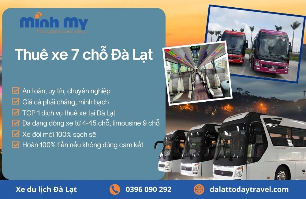 Bảng Giá Dịch Vụ Cho Thuê Xe 7 Chỗ Đà Lạt [Mới Nhất 2025]